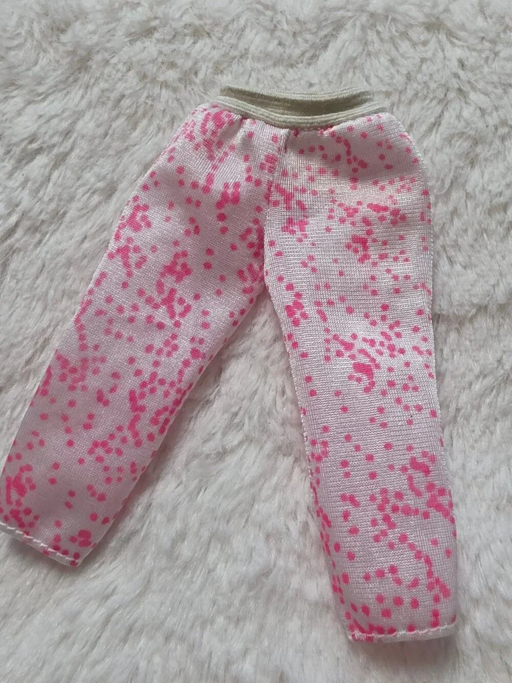 Vintage 1986 Barbie Fashion Fun Wraps Pink White Polka Dot Pants Mattel 4739